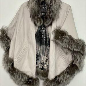 Fox Fur Leather Coat